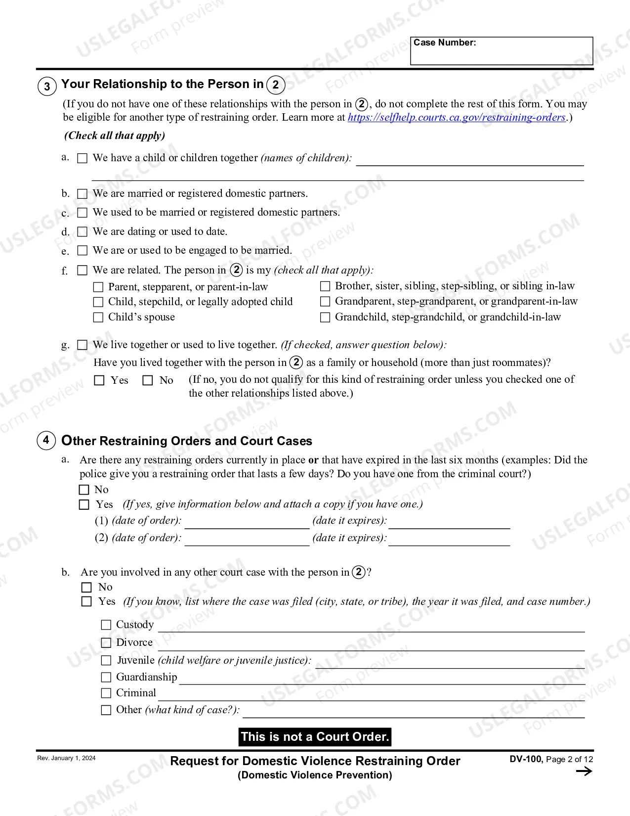 Preview Request for Domestic Violence Prevention Order