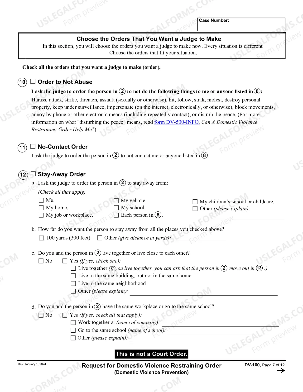 Preview Request for Domestic Violence Prevention Order