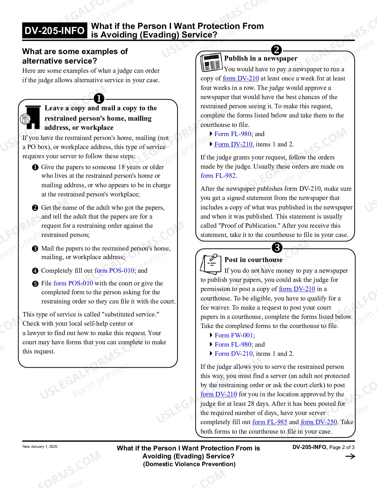 Preview What if the Person I Want Protection From is Avoiding or Evading Service - Domestic Violence