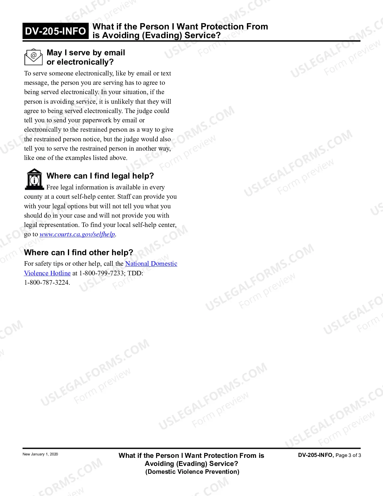 Preview What if the Person I Want Protection From is Avoiding or Evading Service - Domestic Violence