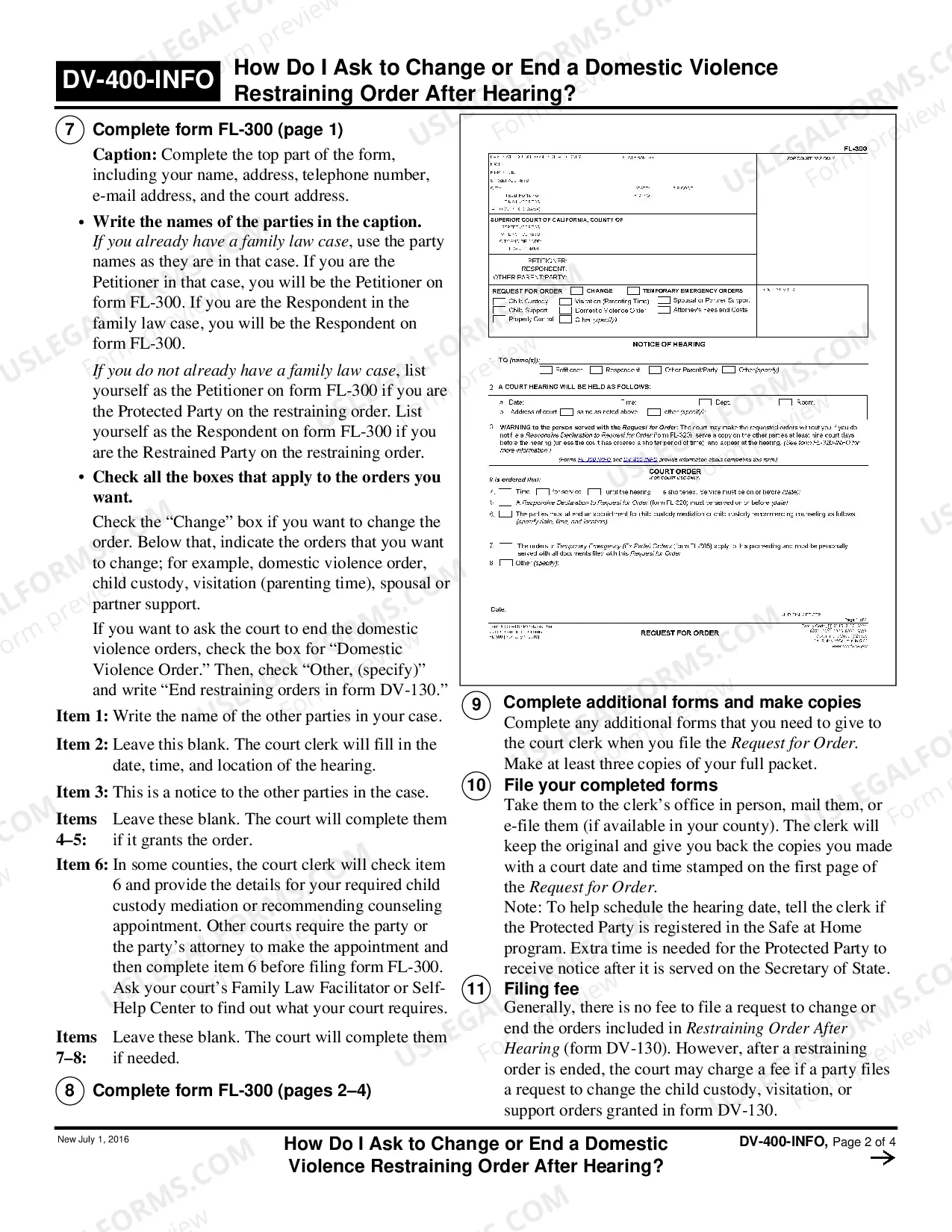 Preview How Do I Ask to Change or End a Domestic Violence Restraining Order After Hearing