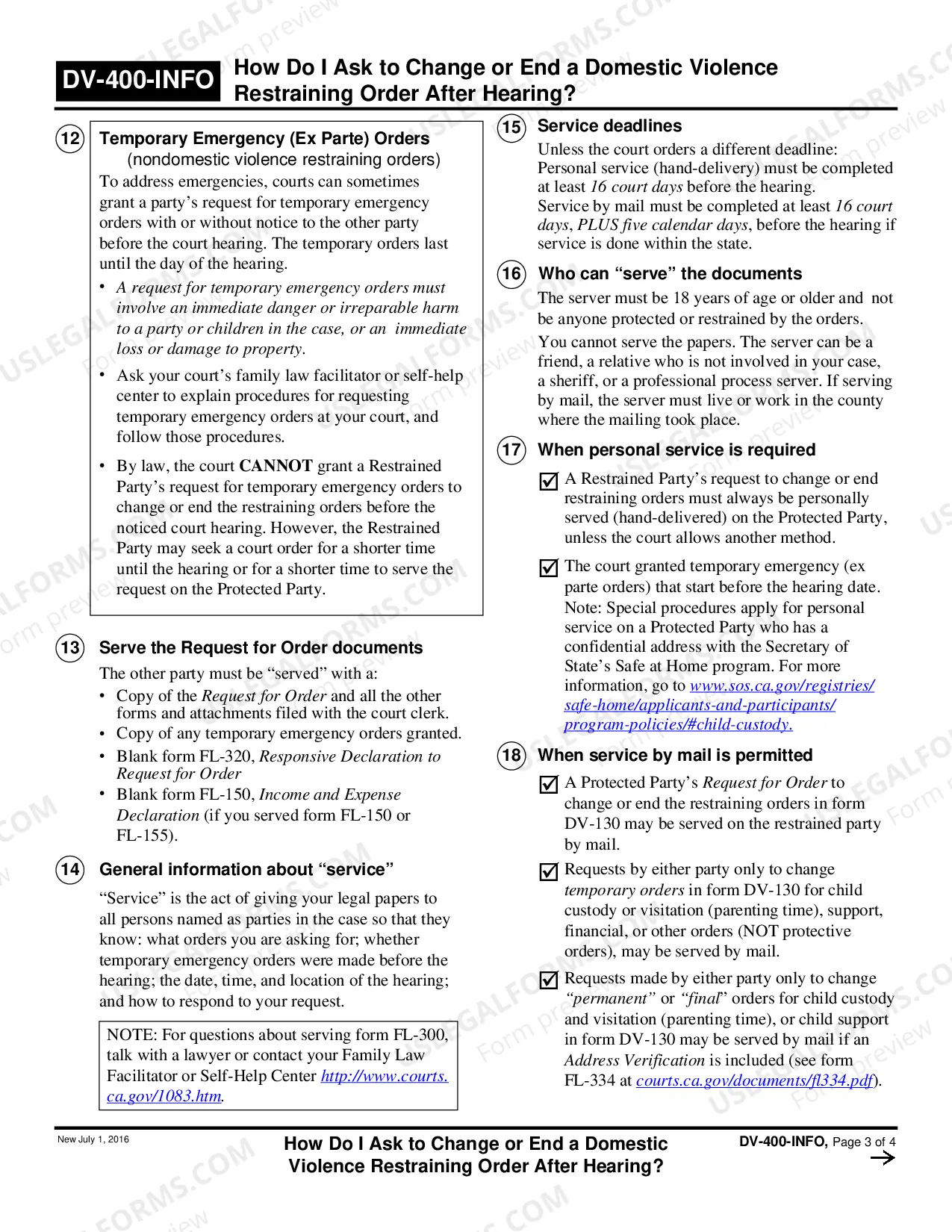 Preview How Do I Ask to Change or End a Domestic Violence Restraining Order After Hearing