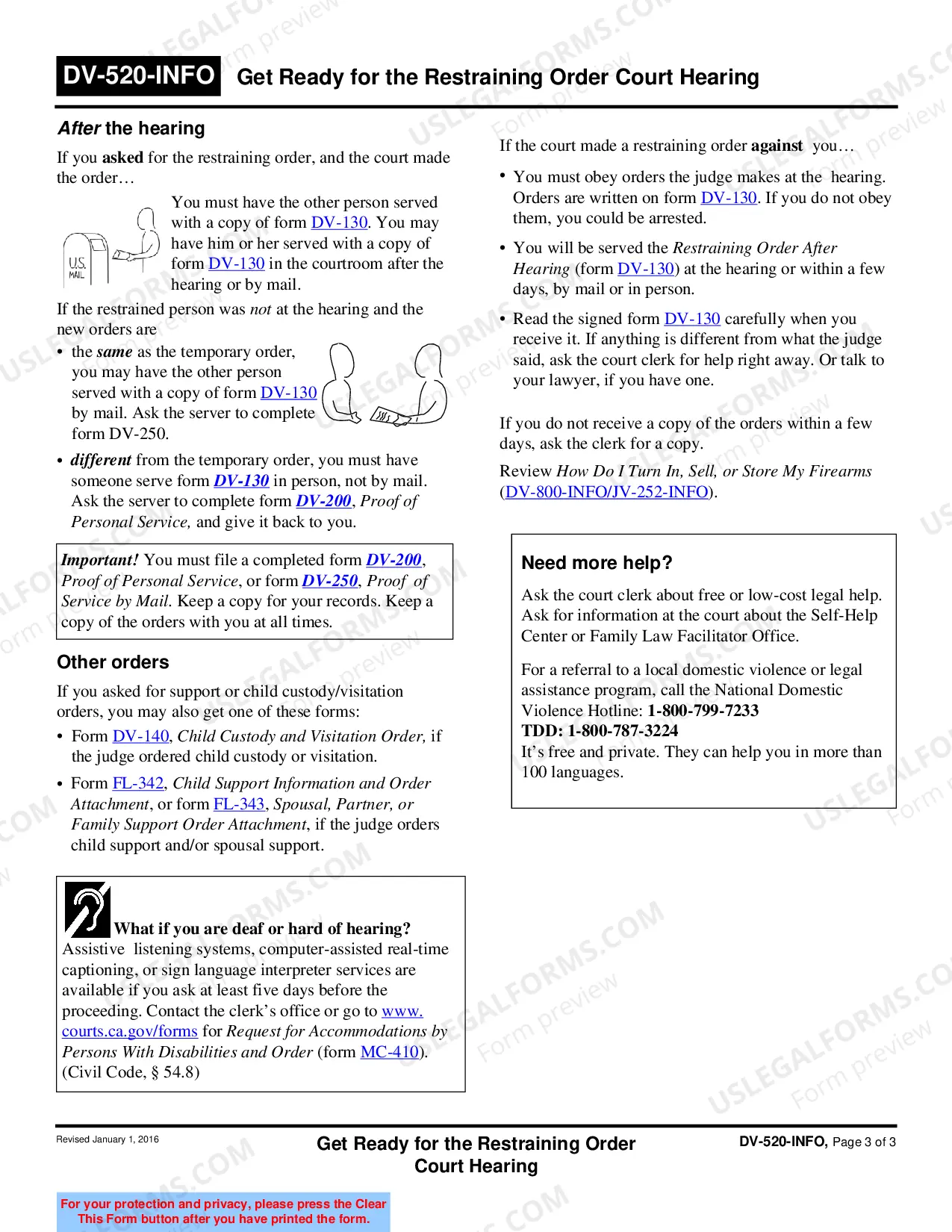 Preview Get Ready for Your Hearing - Domestic Violence Prevention