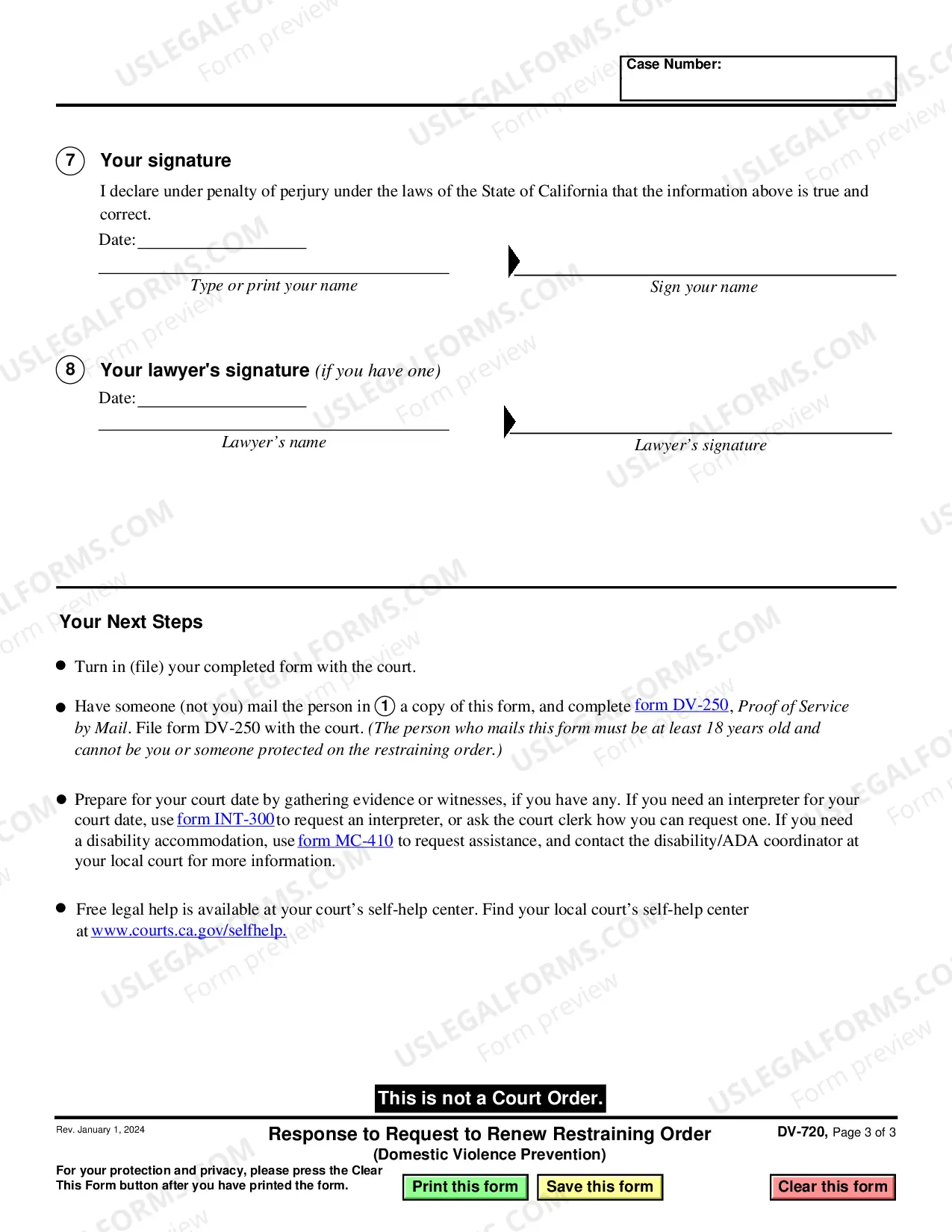 Preview How Do I Ask the Court to Renew my Restraining Order - Domestic Violence