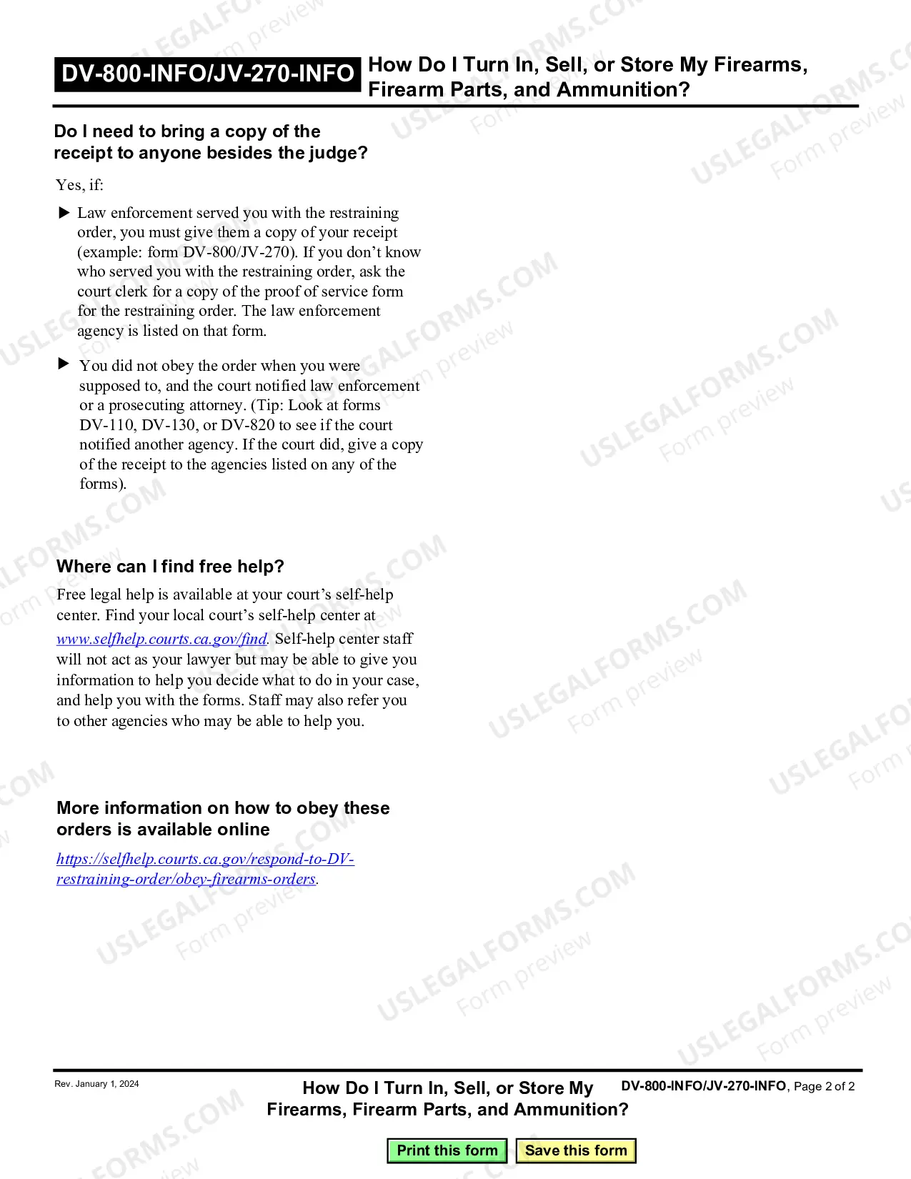 Preview How Do I Turn In, Sell, or Store My Firearms - Domestic Violence