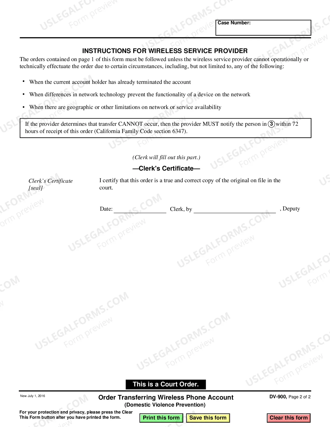 Preview Order Transferring Wireless Phone Account