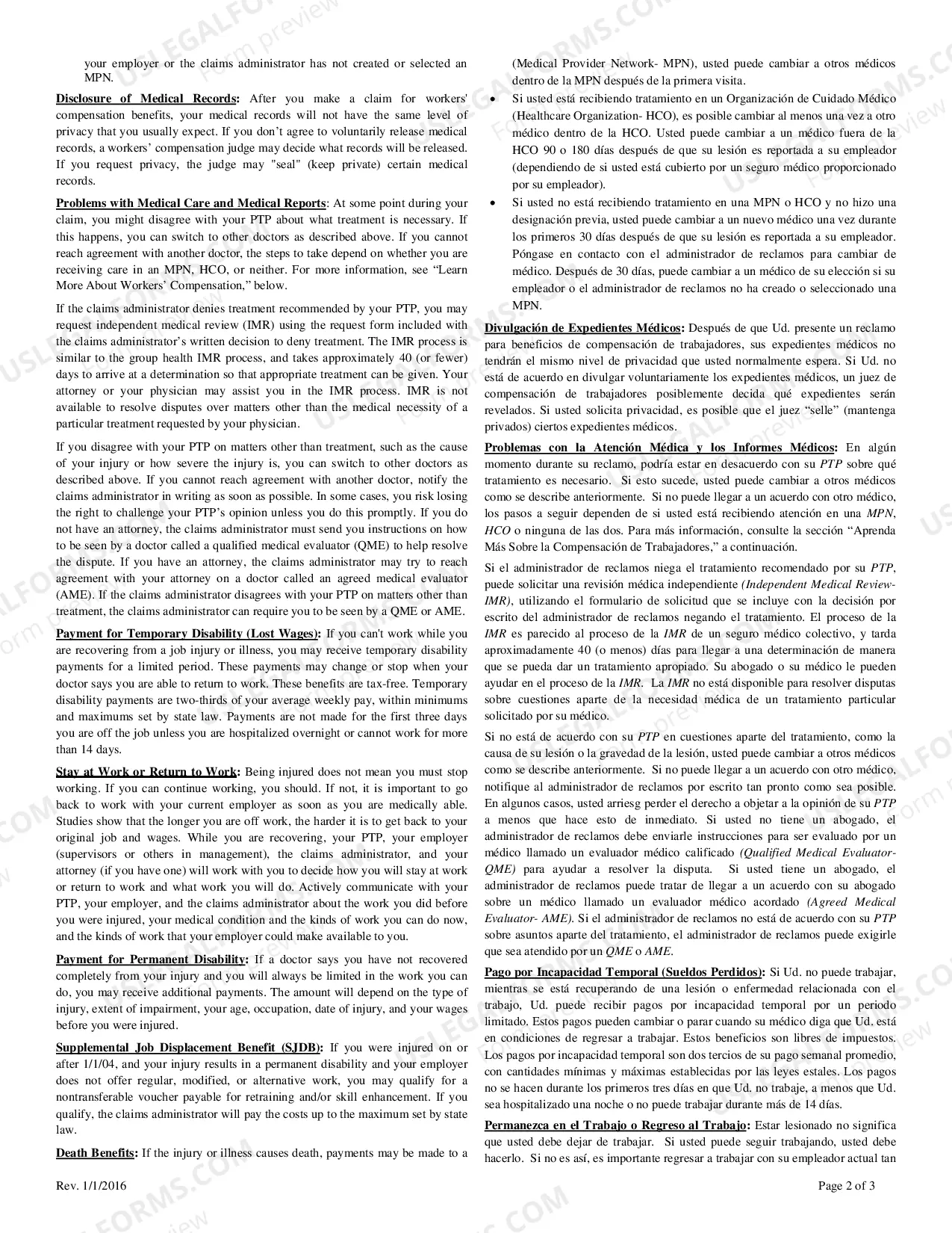 Preview Employee's Claim for Worker's Compensation Benefits for Workers' Compensation