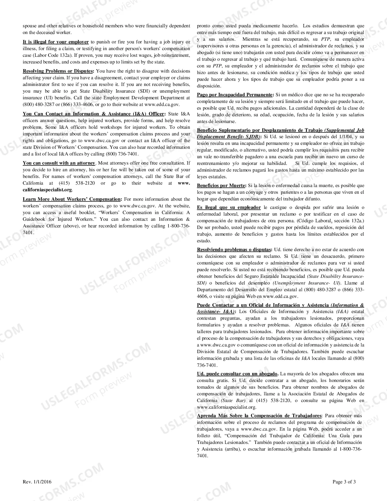 Preview Employee's Claim for Worker's Compensation Benefits for Workers' Compensation