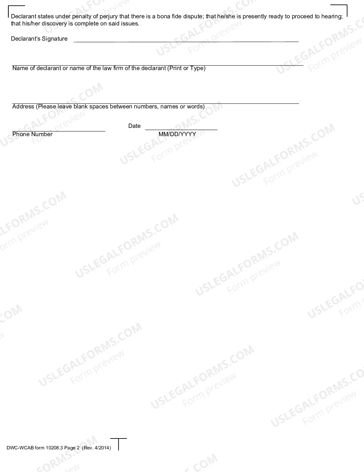 Preview Declaration of Readiness to Proceed to Expedited Hearing (Trial) for Workers' Compensation