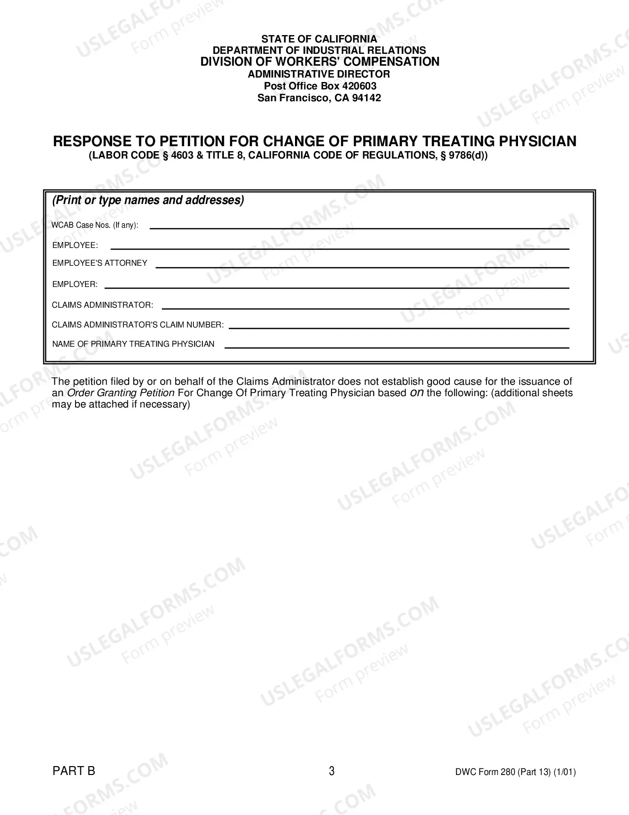 Preview Petition For Change Of Primary Treating Physician