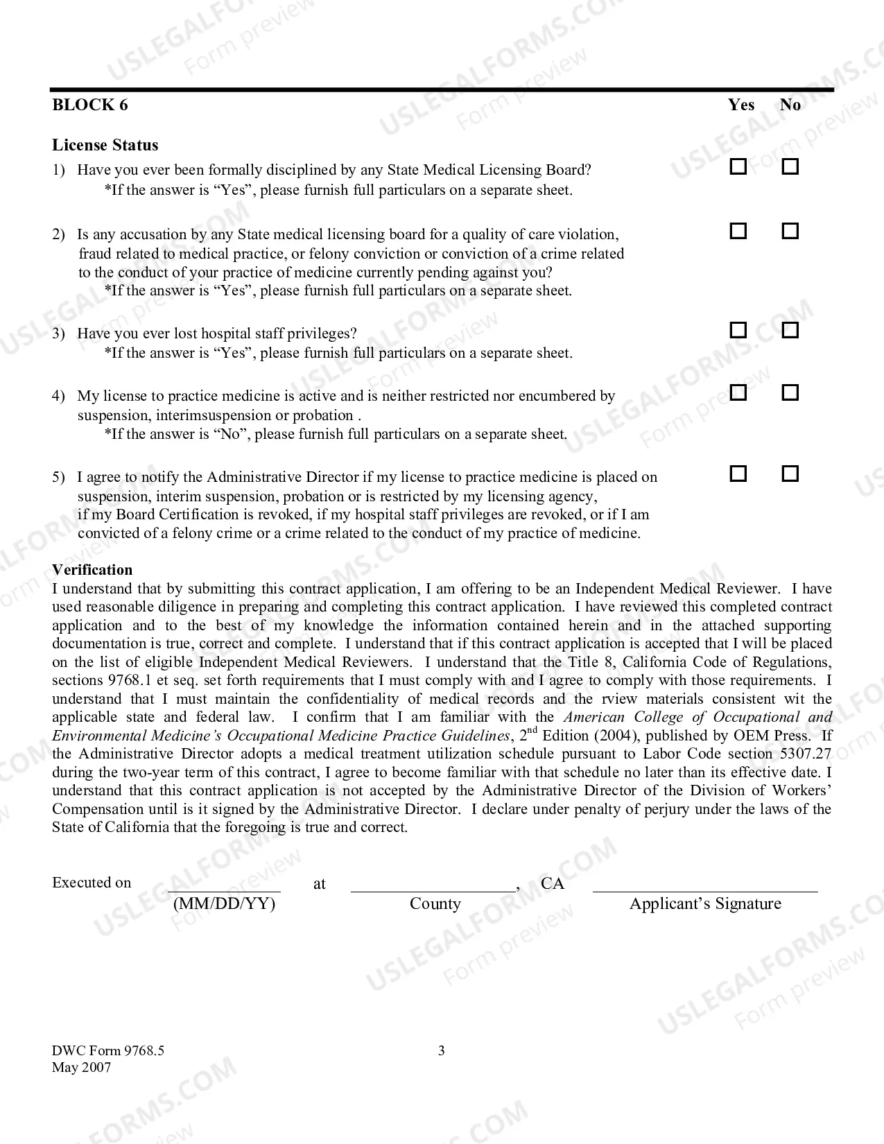 Preview Physician Contract Application (Independent Medical Reviewer)