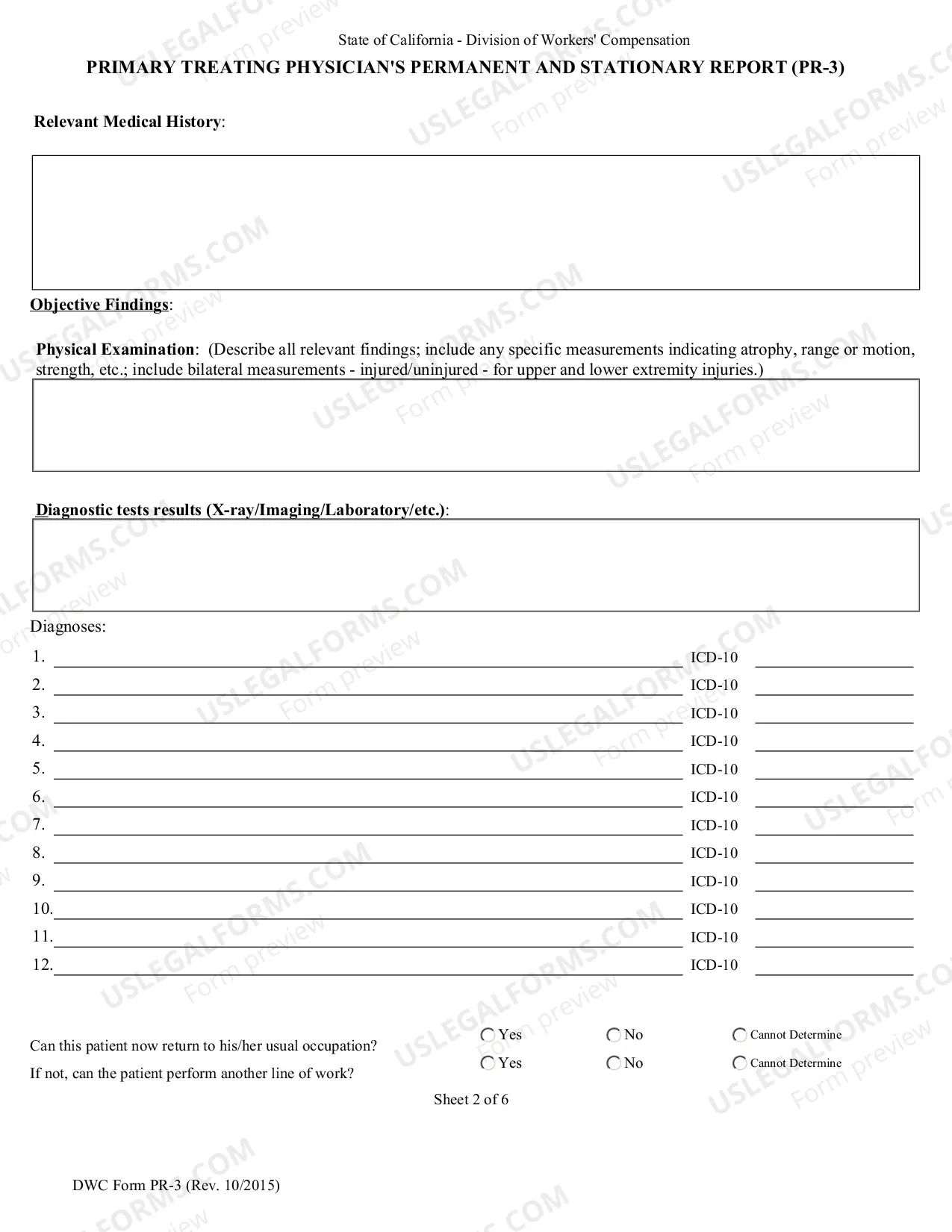 Preview Primary Treating Physicians Permanent And Stationary Report