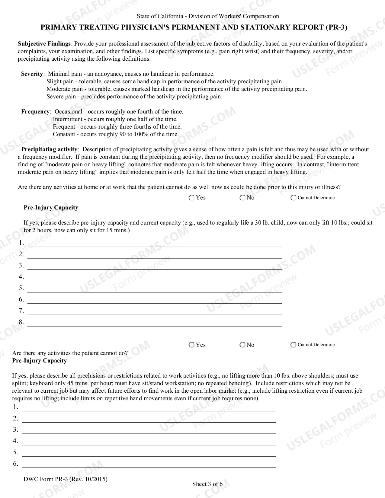 Preview Primary Treating Physicians Permanent And Stationary Report