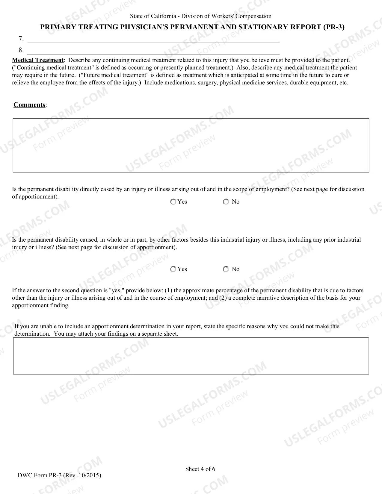 Preview Primary Treating Physicians Permanent And Stationary Report