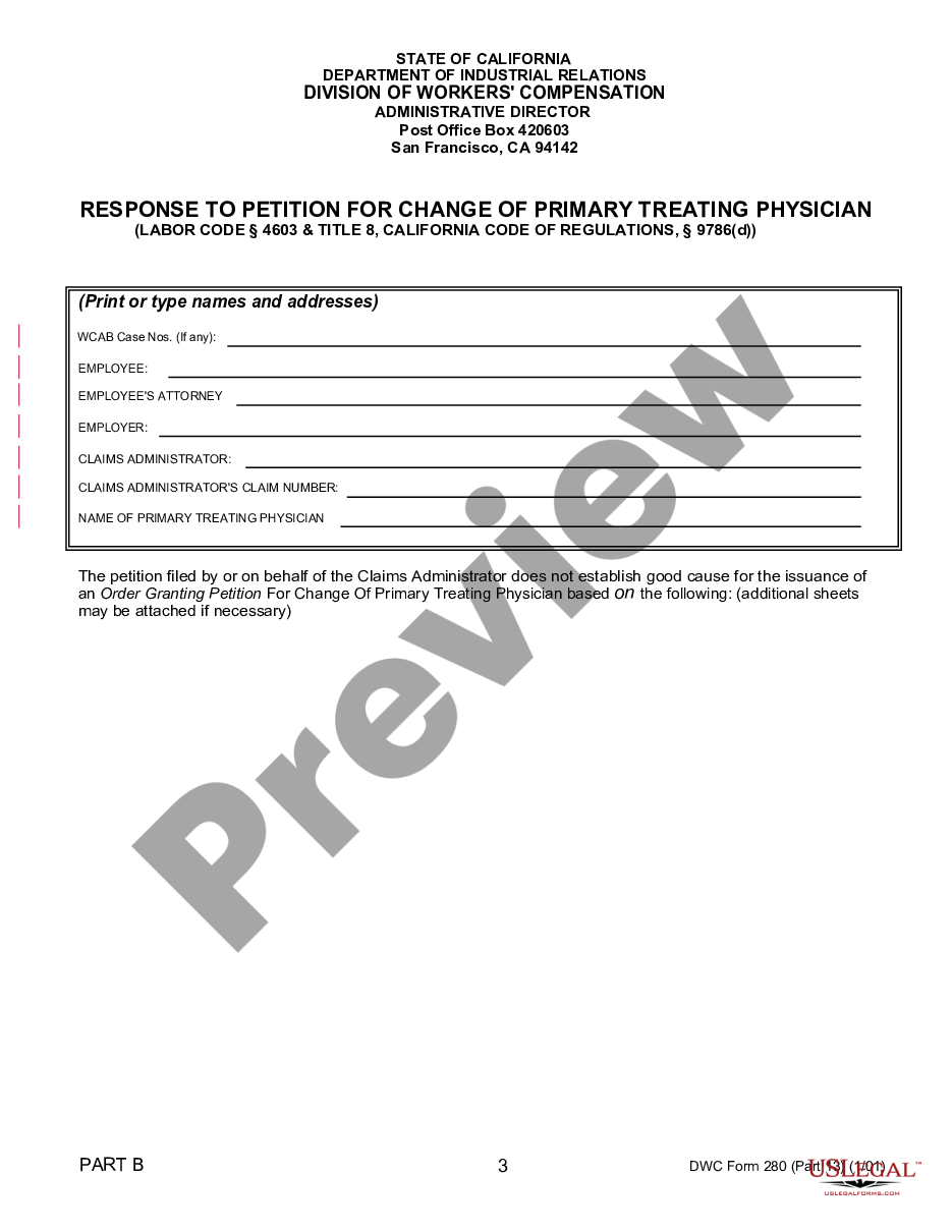 page 2 Petition for Change of Physician for Workers' Compensation preview