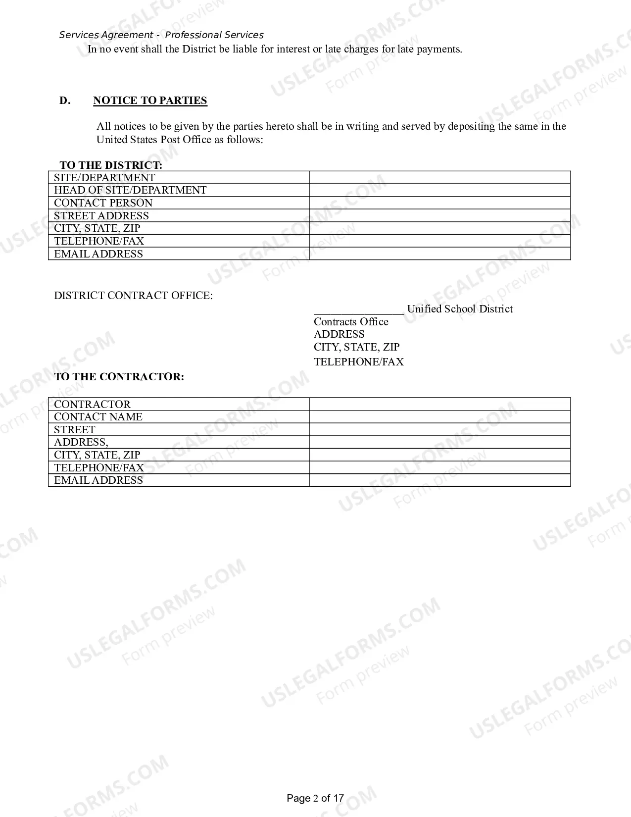 Preview Services Agreement - Professional Services