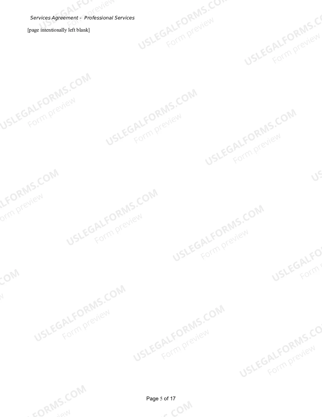 Preview Services Agreement - Professional Services