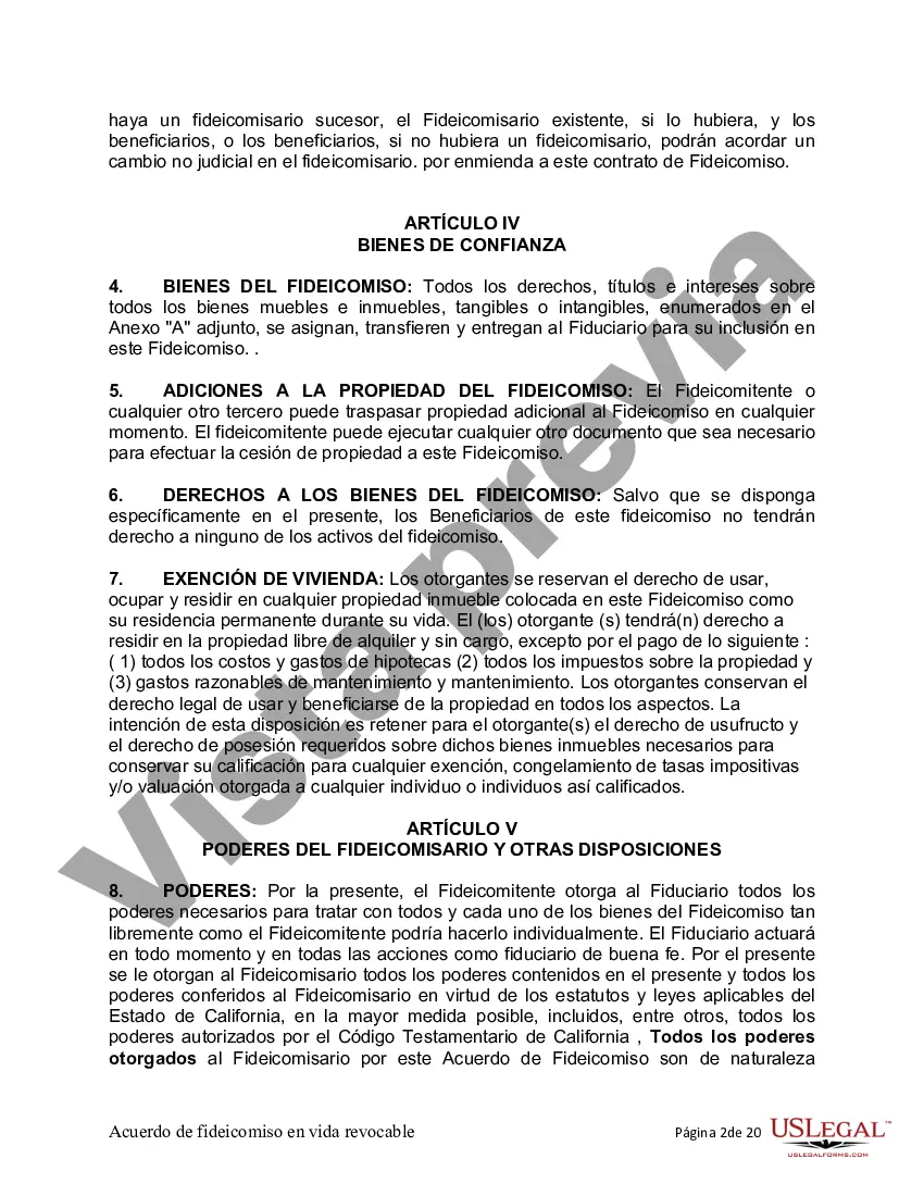 Preview Fideicomiso en vida para una persona soltera, divorciada o viuda (o viudo) con hijos