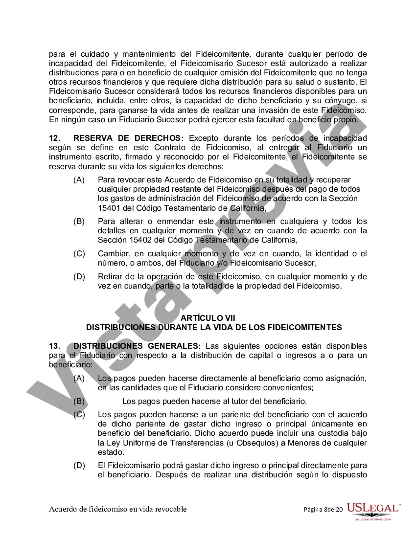 Preview Fideicomiso en vida para una persona soltera, divorciada o viuda (o viudo) con hijos