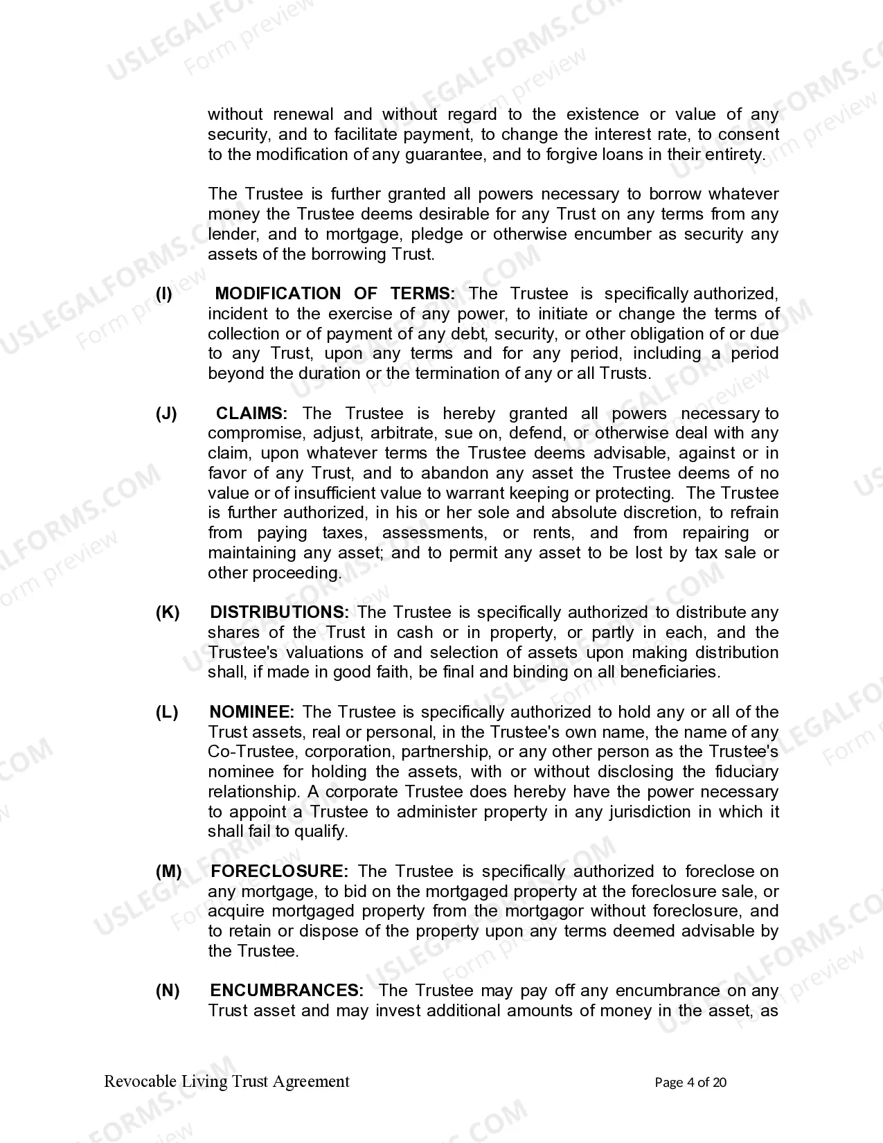 Preview Living Trust for individual, Who is Single, Divorced or Widow (or Widower) with Children