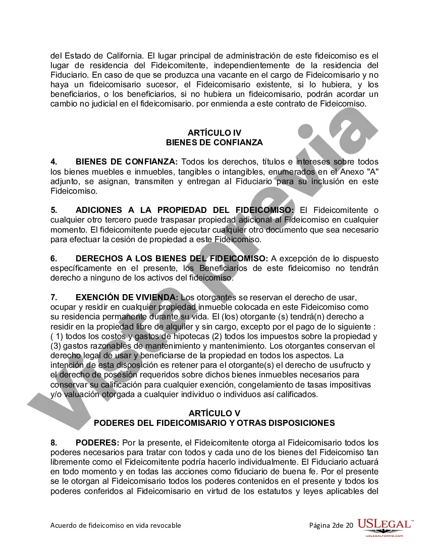 Preview Fideicomiso en vida para esposo y esposa con un hijo