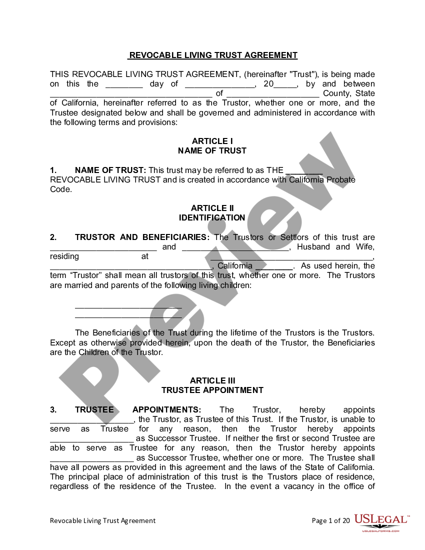 California Trust US Legal Forms   1 