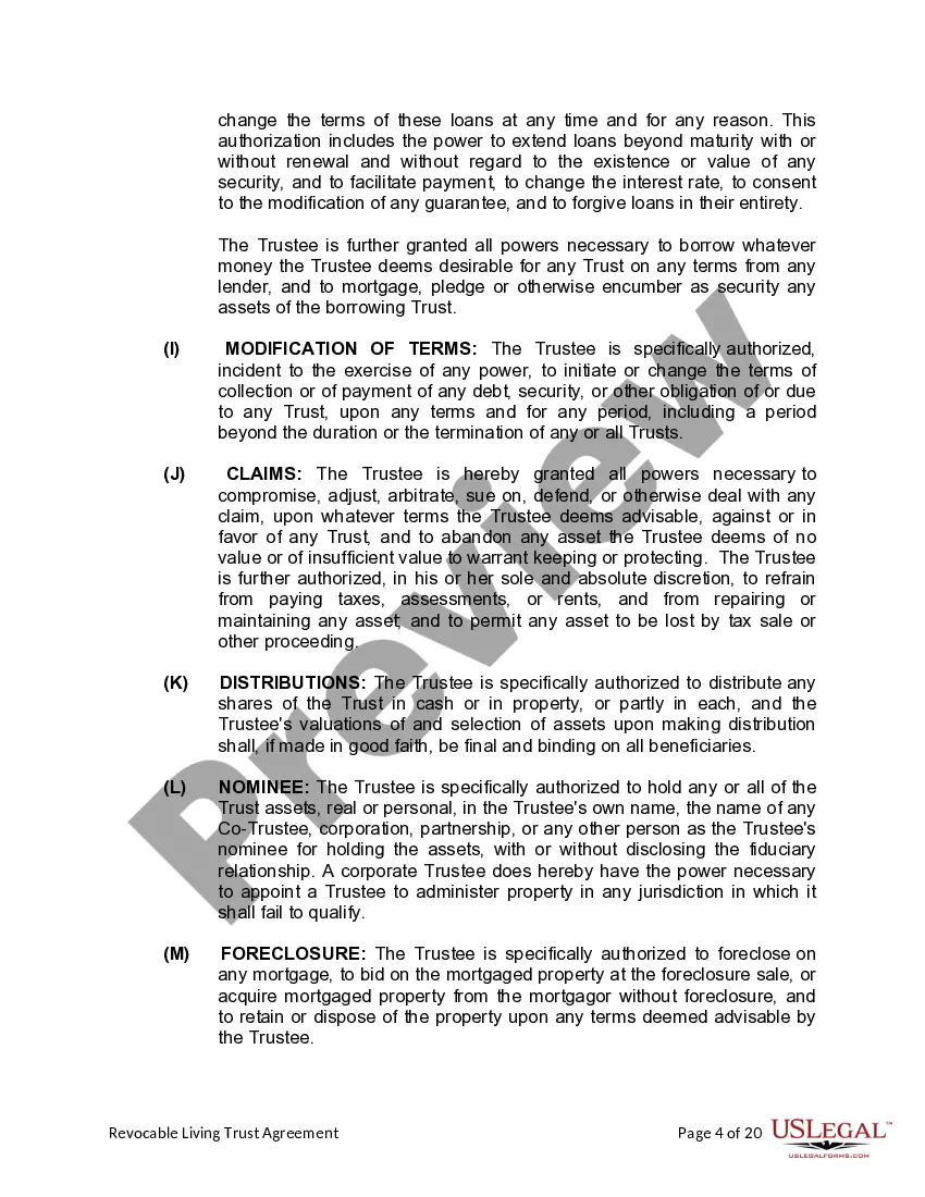 Preview Living Trust for Husband and Wife with Minor and or Adult Children