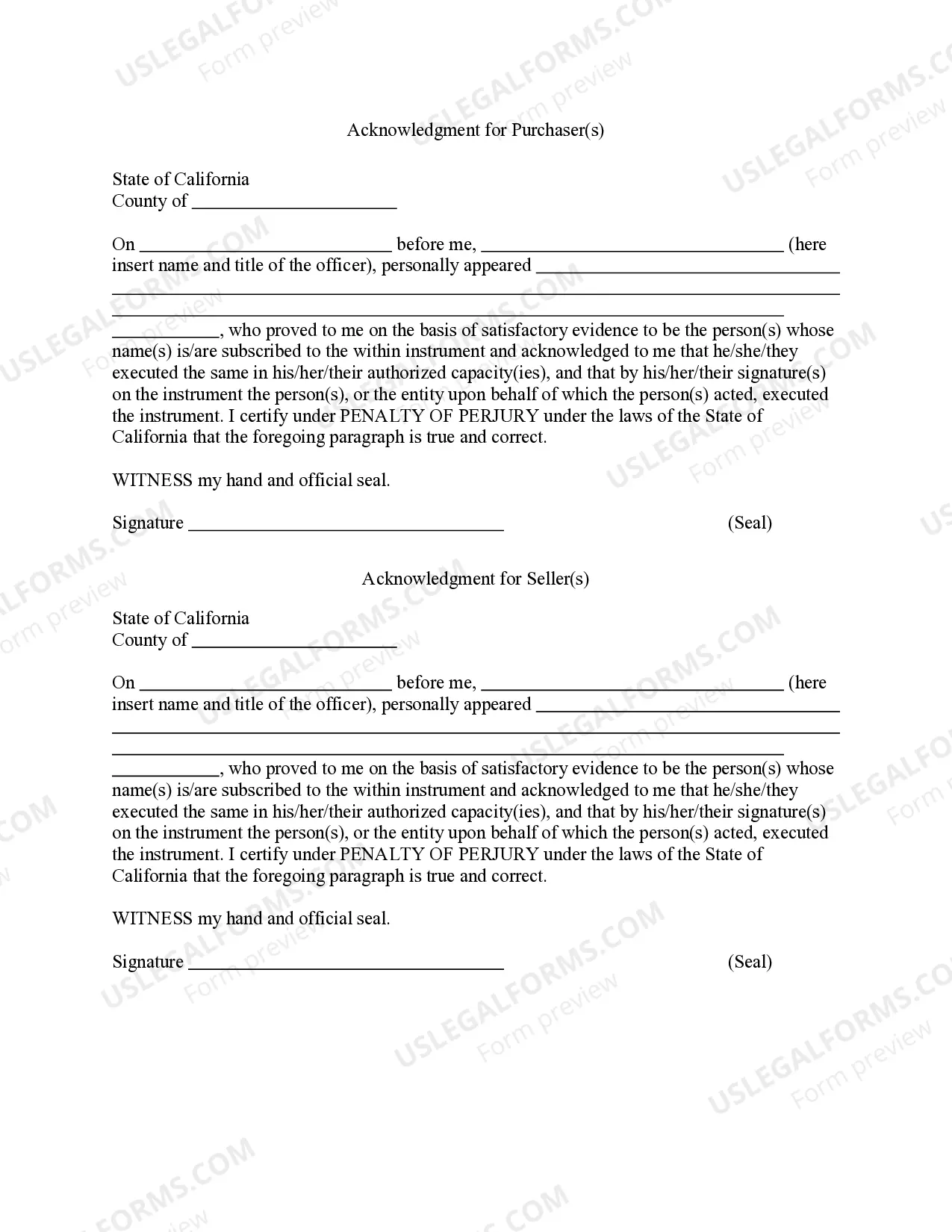 Preview California Timber Sale Contract