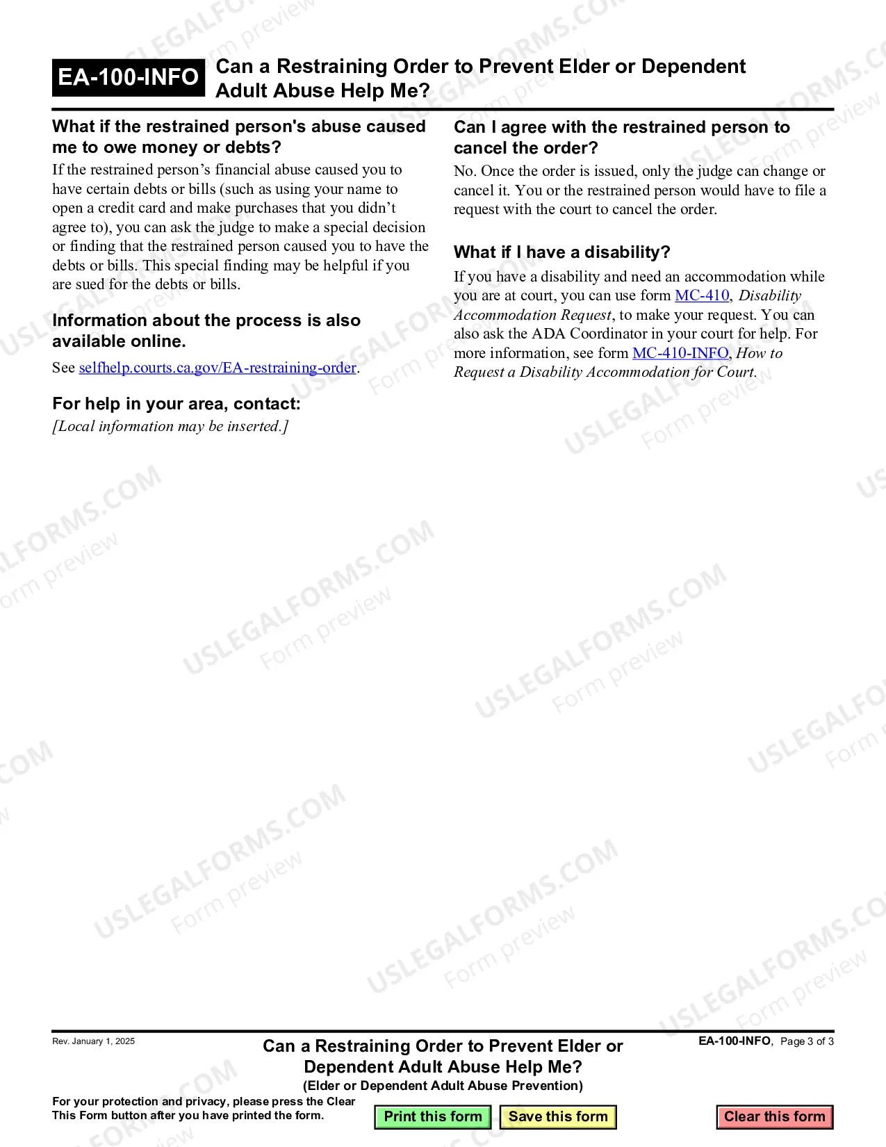 Preview Can a Restraining Order to Prevent Elder or Dependent Adult Abuse Help Me