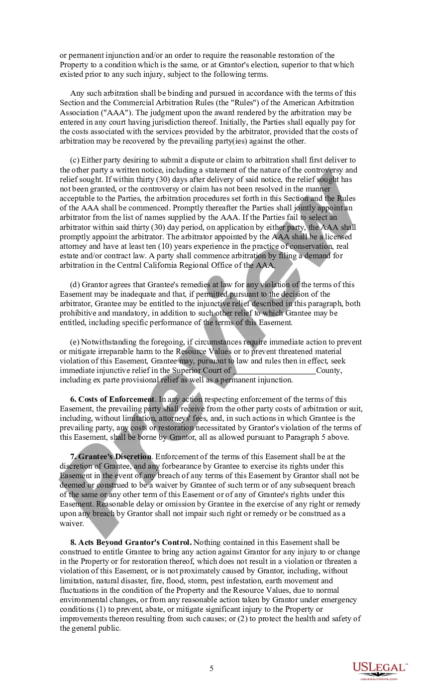 Get Conservation Easement Deed Preview Conservation Easement Deed