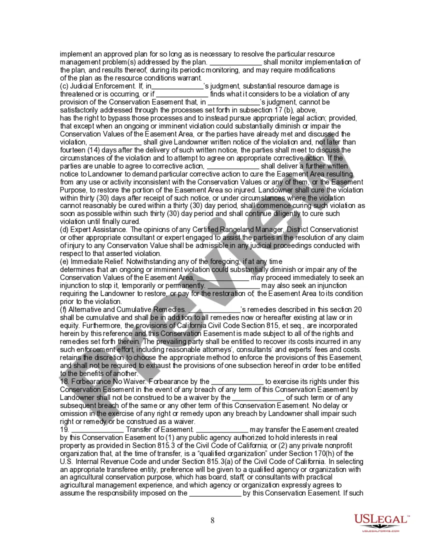 Get Deed of Agricultural Conservation Easement and Agreement Concerning Easement Rights Preview Deed of Agricultural Conservation Easement and Agreement Concerning Easement Rights
