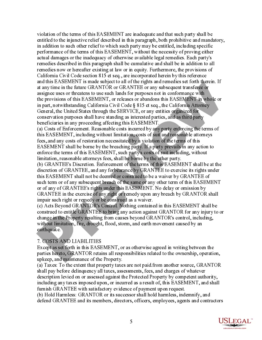 Get Perpetual Conservation Easement Grant To Maintain Property in Natural and Open Space Environment Preview Perpetual Conservation Easement Grant To Maintain Property in Natural and Open Space Environment