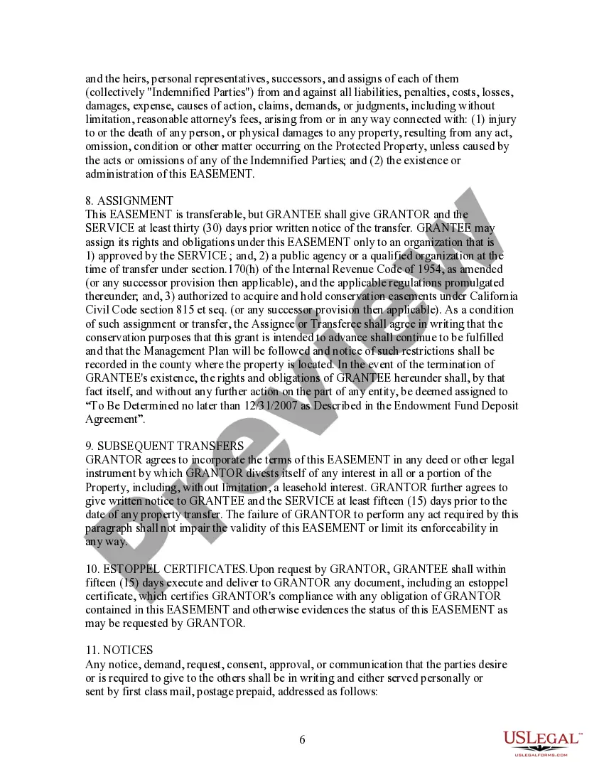 Get Perpetual Conservation Easement Grant To Maintain Property in Natural and Open Space Environment Preview Perpetual Conservation Easement Grant To Maintain Property in Natural and Open Space Environment