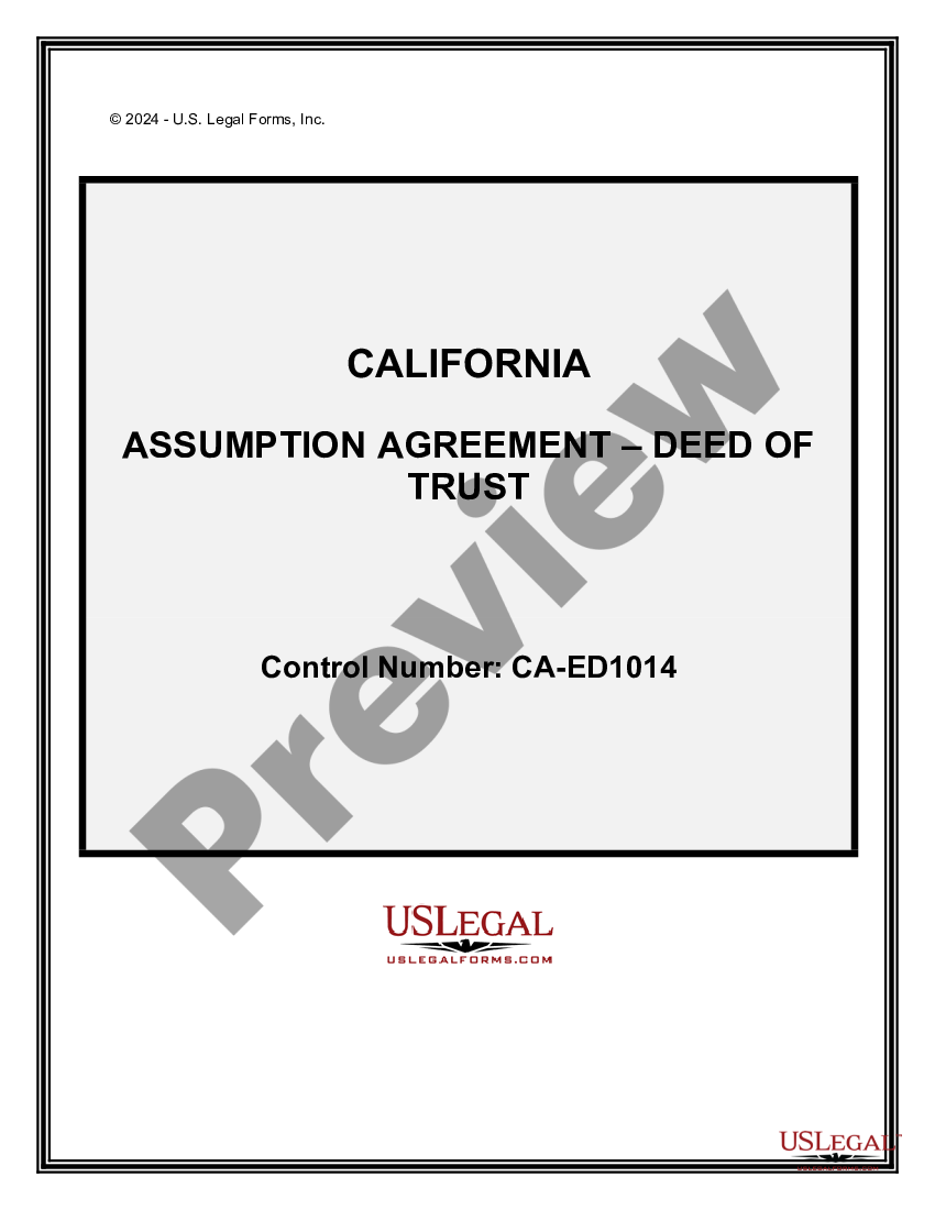 page 0 Assumption Agreement of Deed of Trust and Release of Original Mortgagors preview