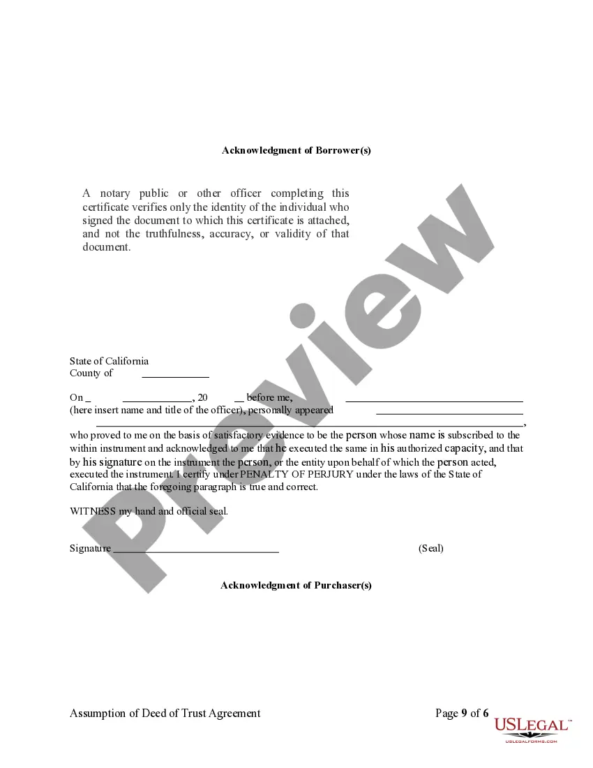 Get Assumption Agreement of Deed of Trust and Release of Original Mortgagors Preview Assumption Agreement of Deed of Trust and Release of Original Mortgagors