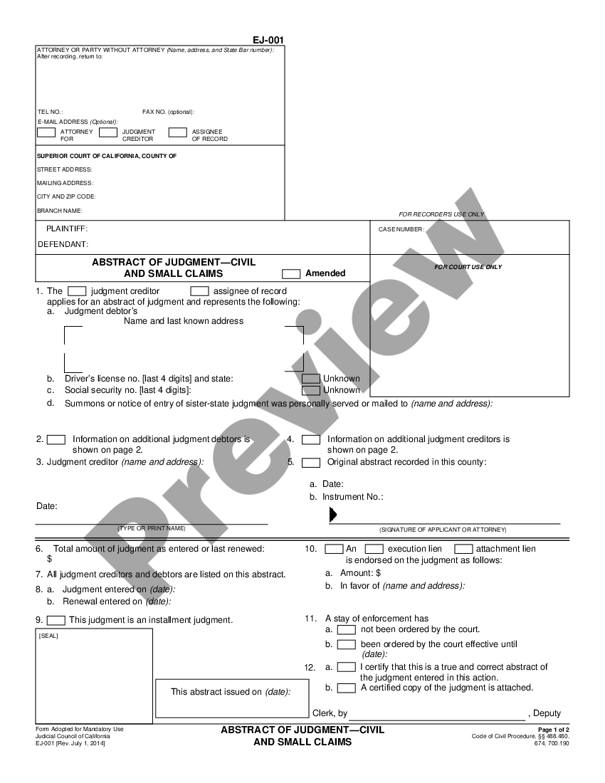 assignment of judgment california