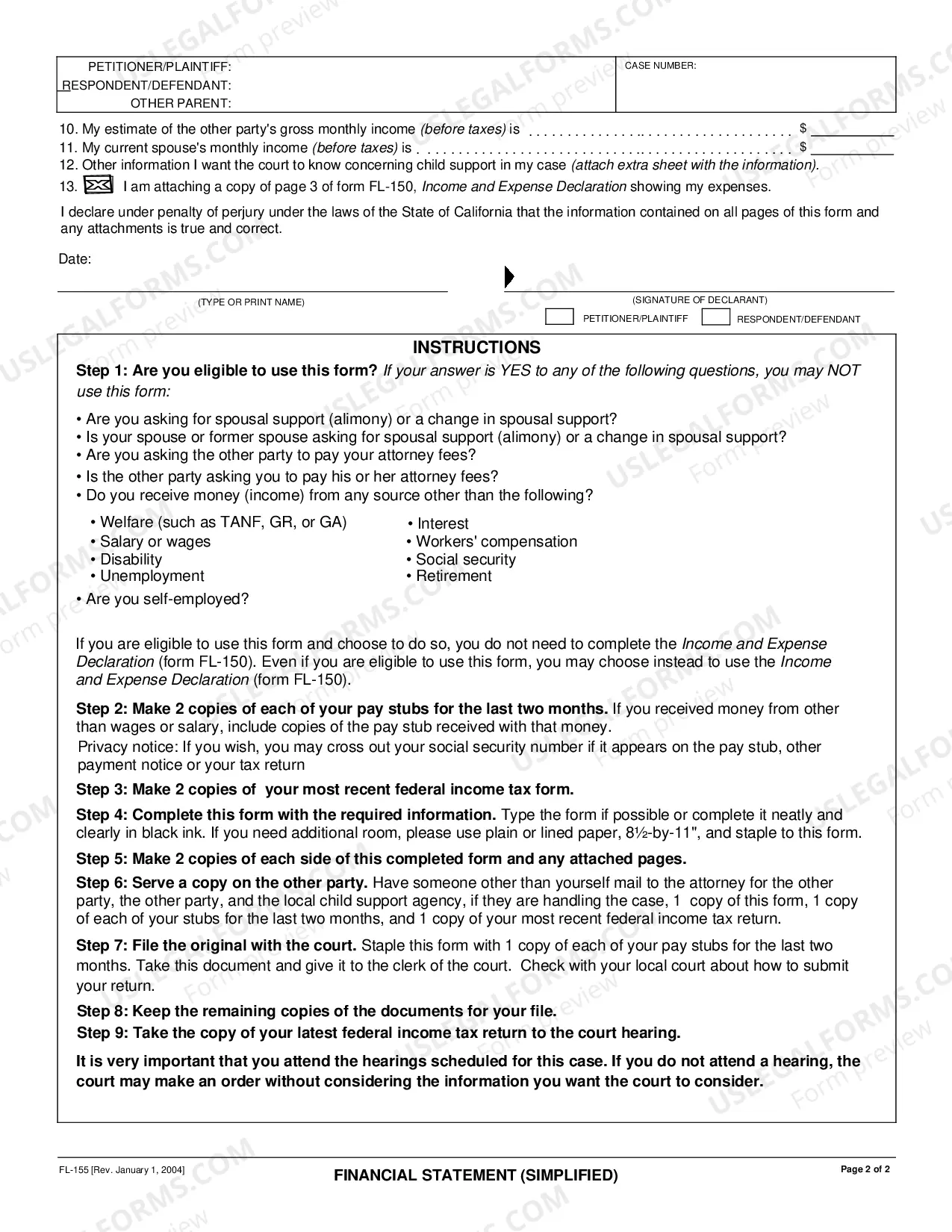 Preview Financial Statement - Simplified