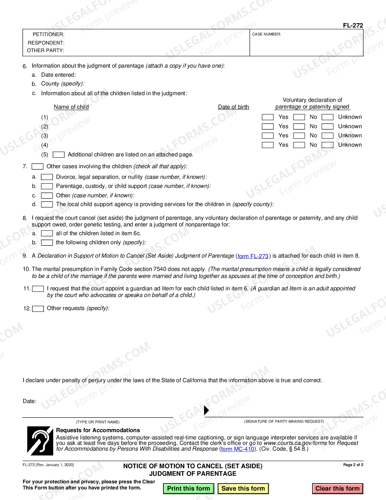 Preview Notice of Motion to Set Aside Judgment of Paternity