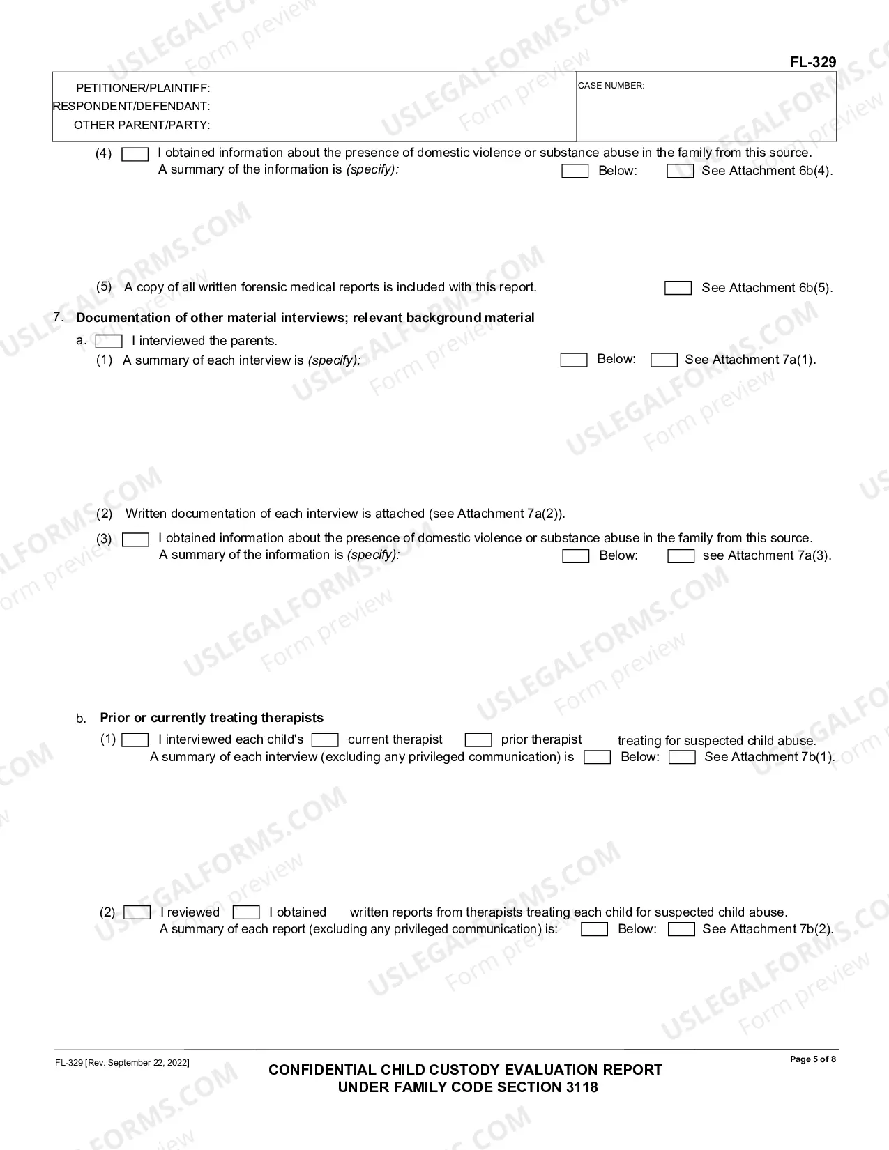 Preview Confidential Child Custoday Evaluation Report