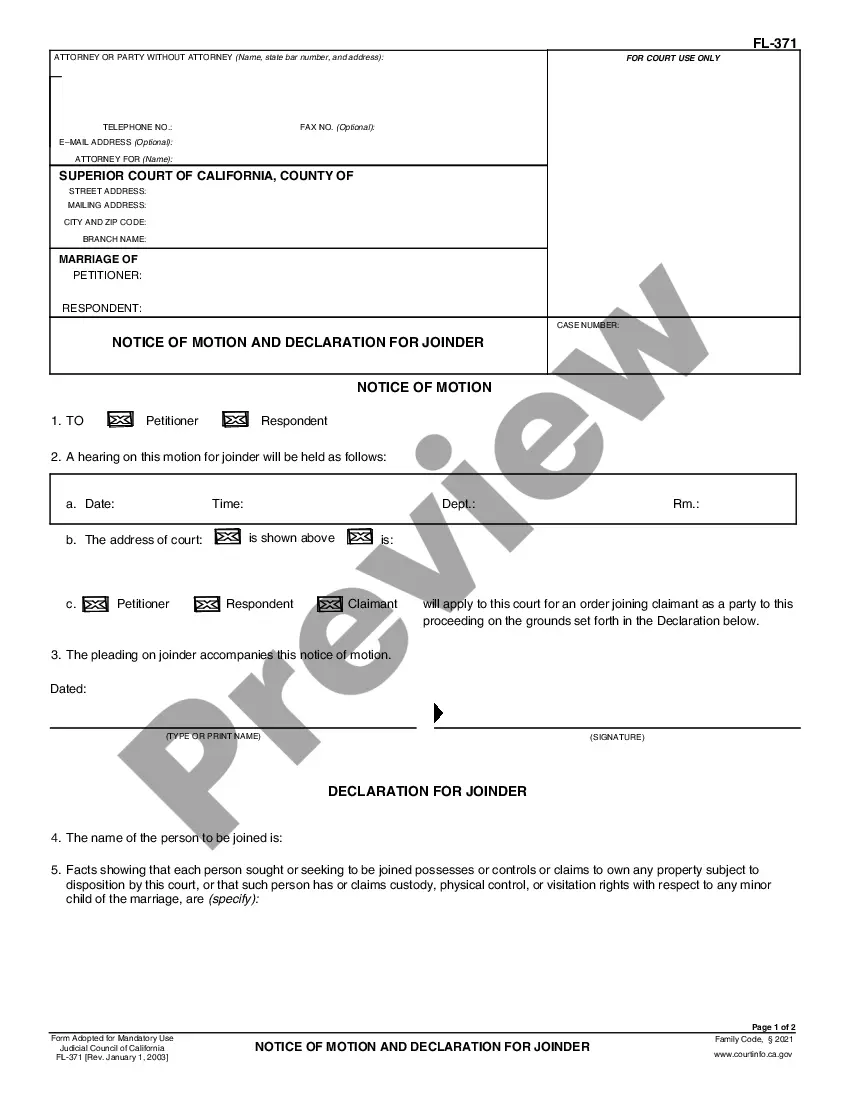 California Notice Of Motion And Declaration For Joinder Court   1.webp