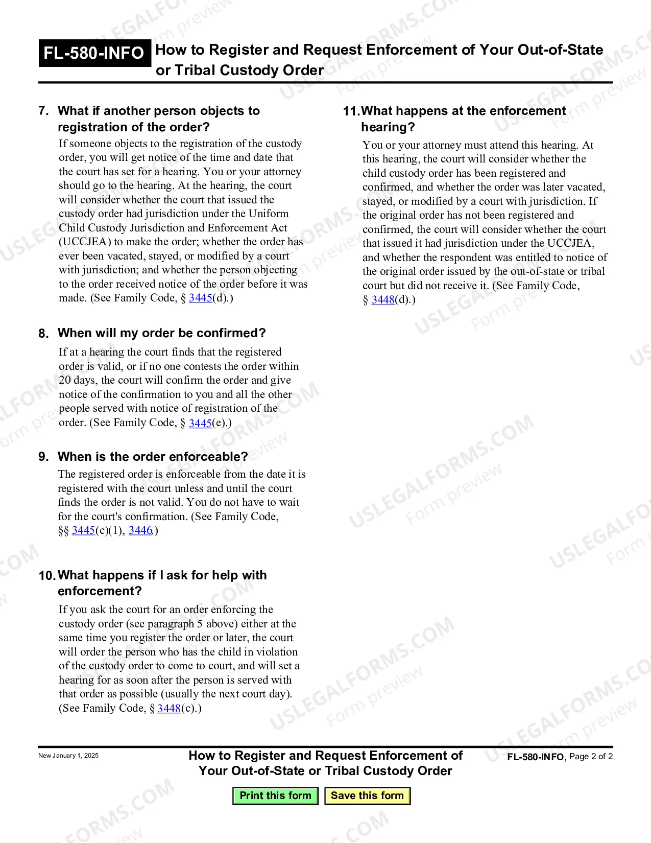 Preview How to Register and Request Enforcement of Your Out of State or Tribal Custody Order