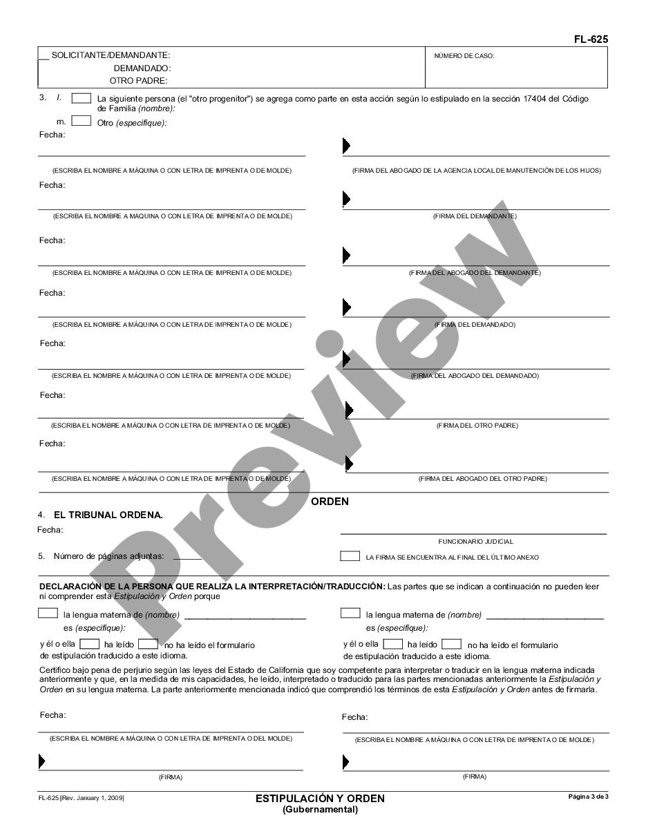 page 2 Stipulation and Order - Governmental - Spanish preview