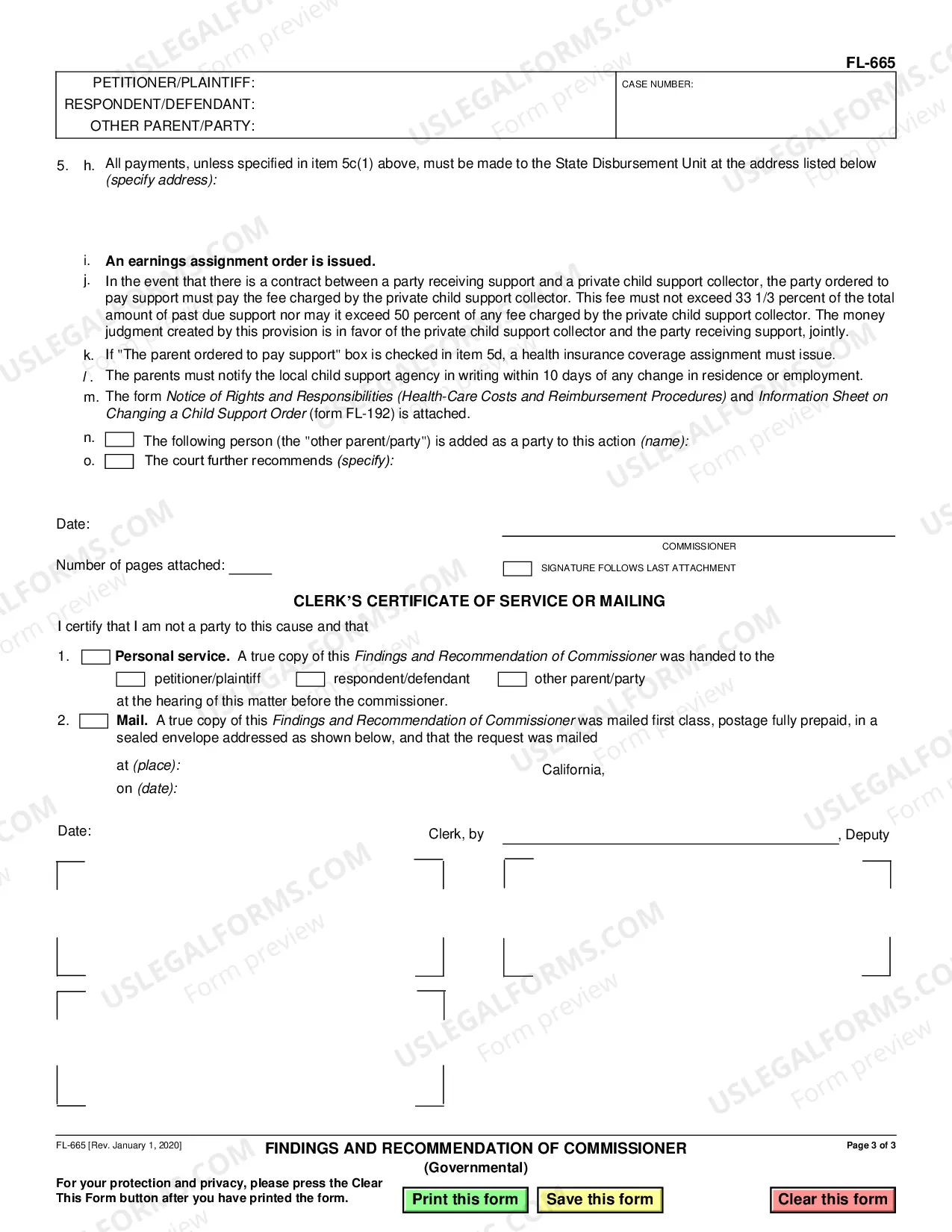 Preview Findings and Recommendation of Commissioner - Governmental