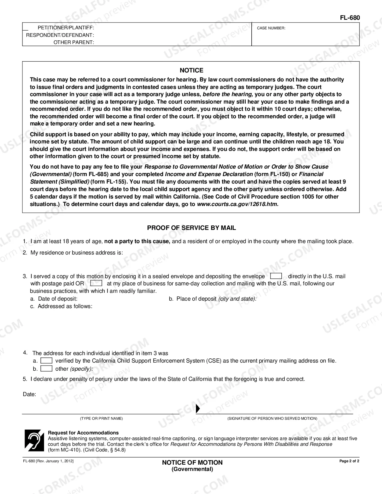 Preview Notice of Motion - Governmental