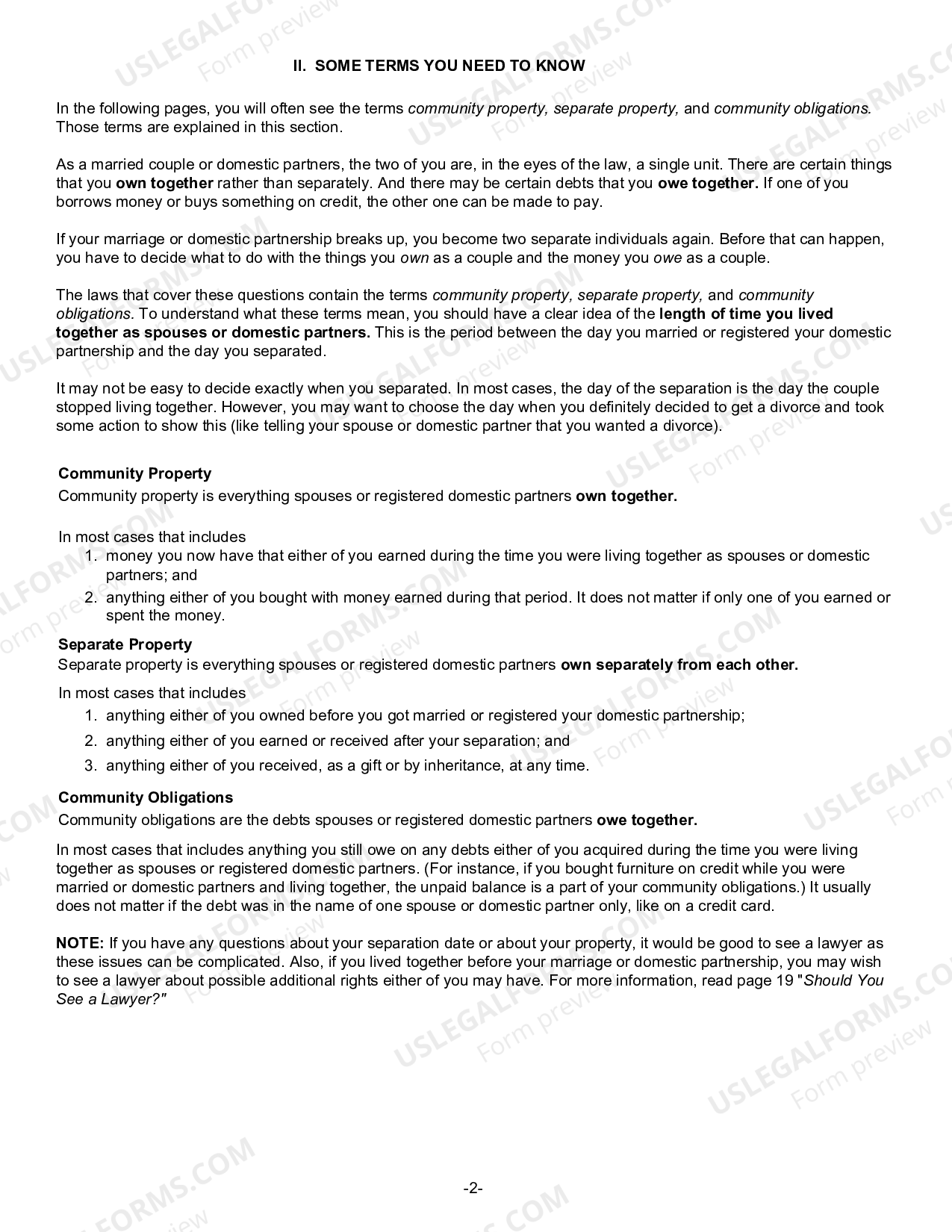 California Summary Dissolution Information English US Legal Forms