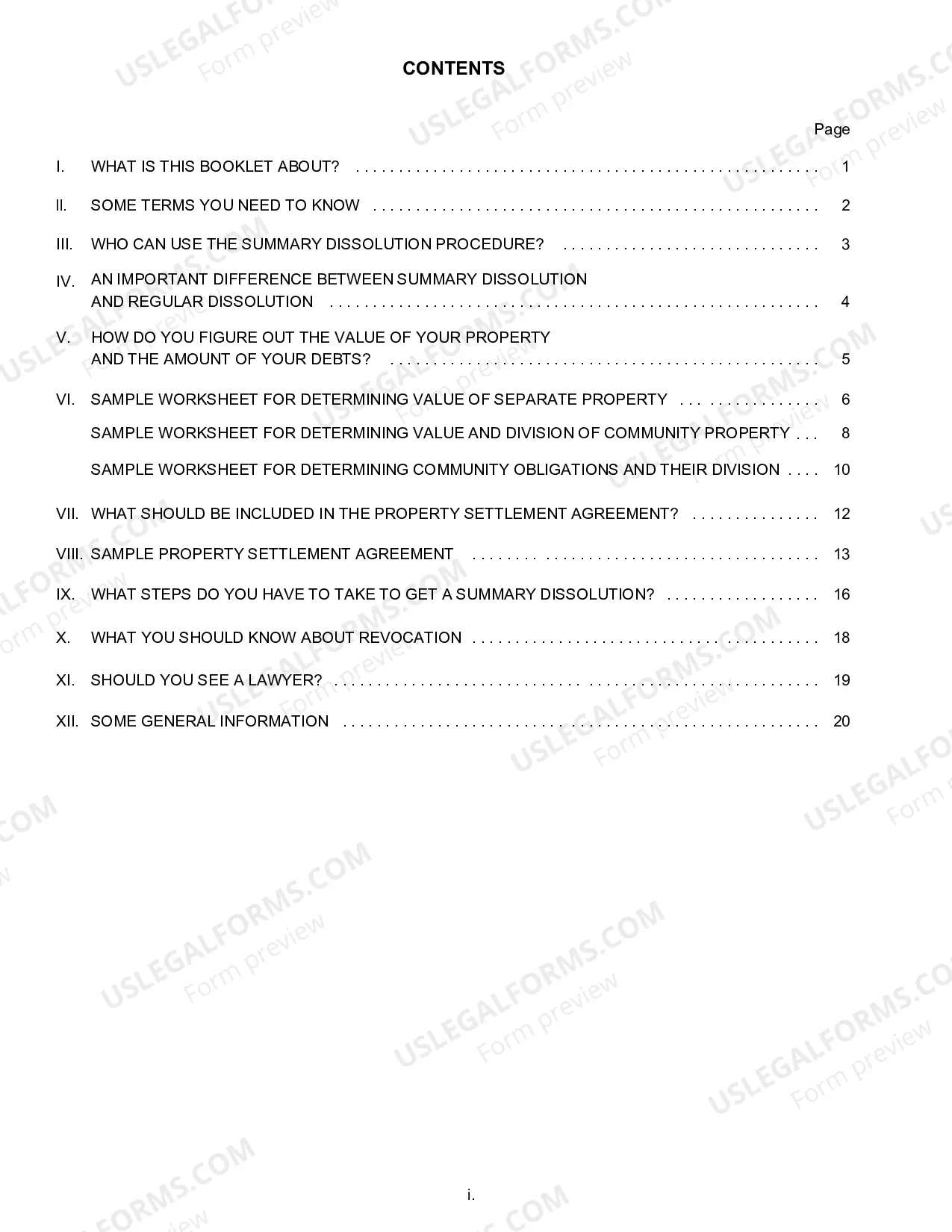 Preview Summary Dissolution Information - English