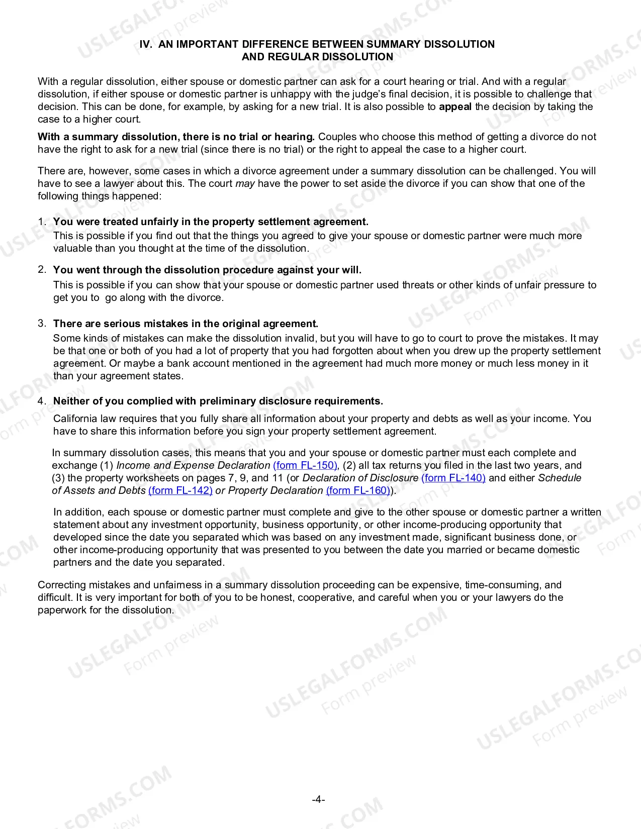Preview Summary Dissolution Information - English