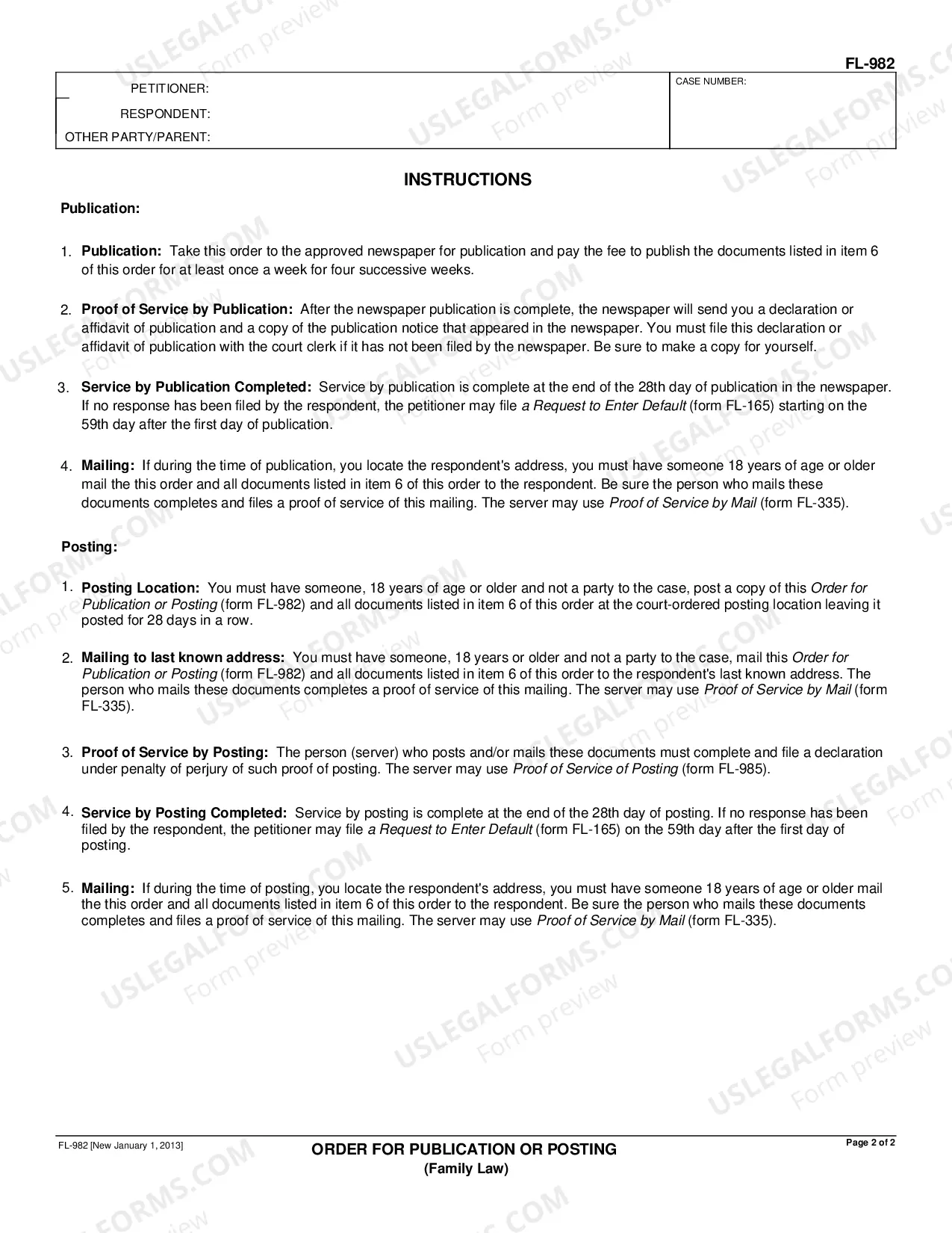 Preview Order for Publication or Posting