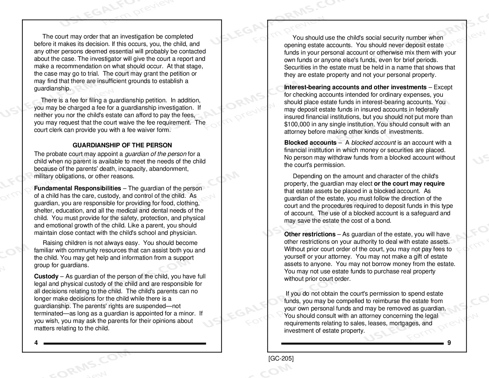 Preview Information on Probate Guardianship of the Person