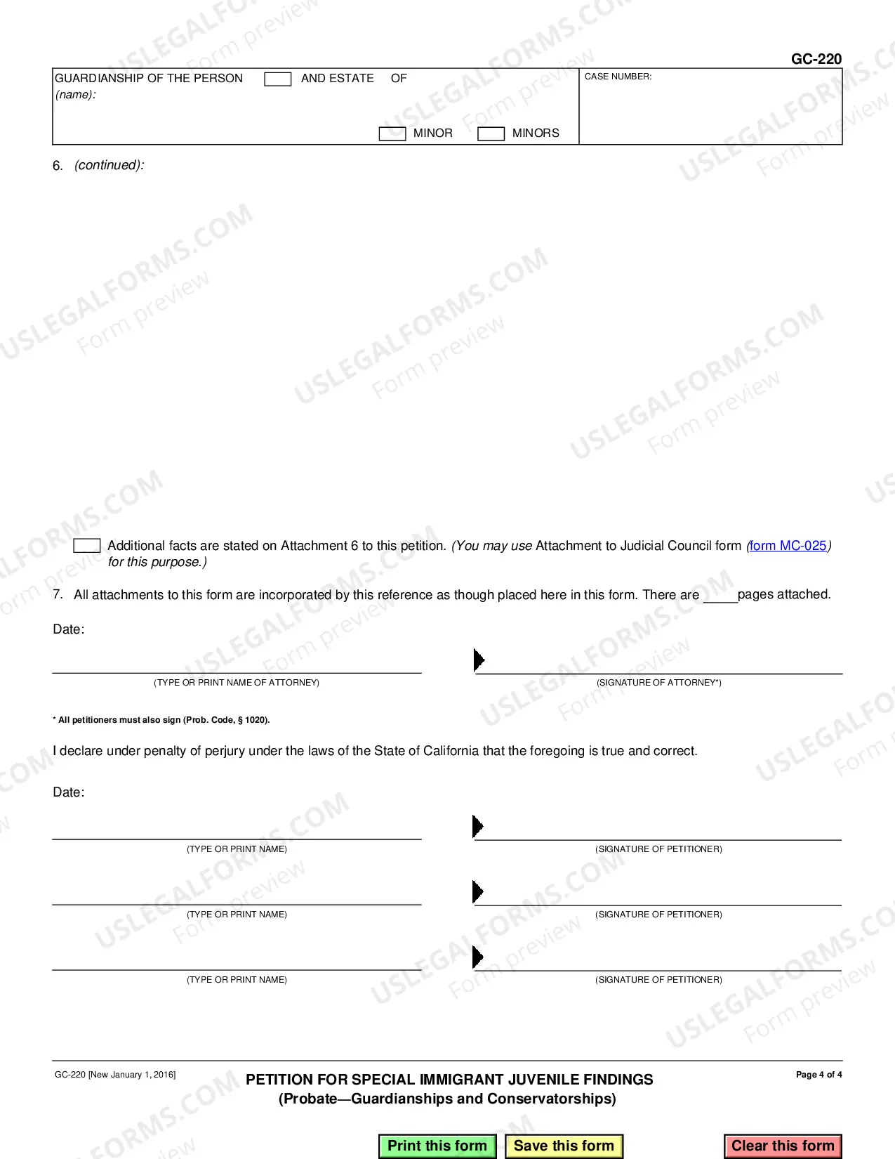 Preview Petition for Special Immigrant Juvenile Findings